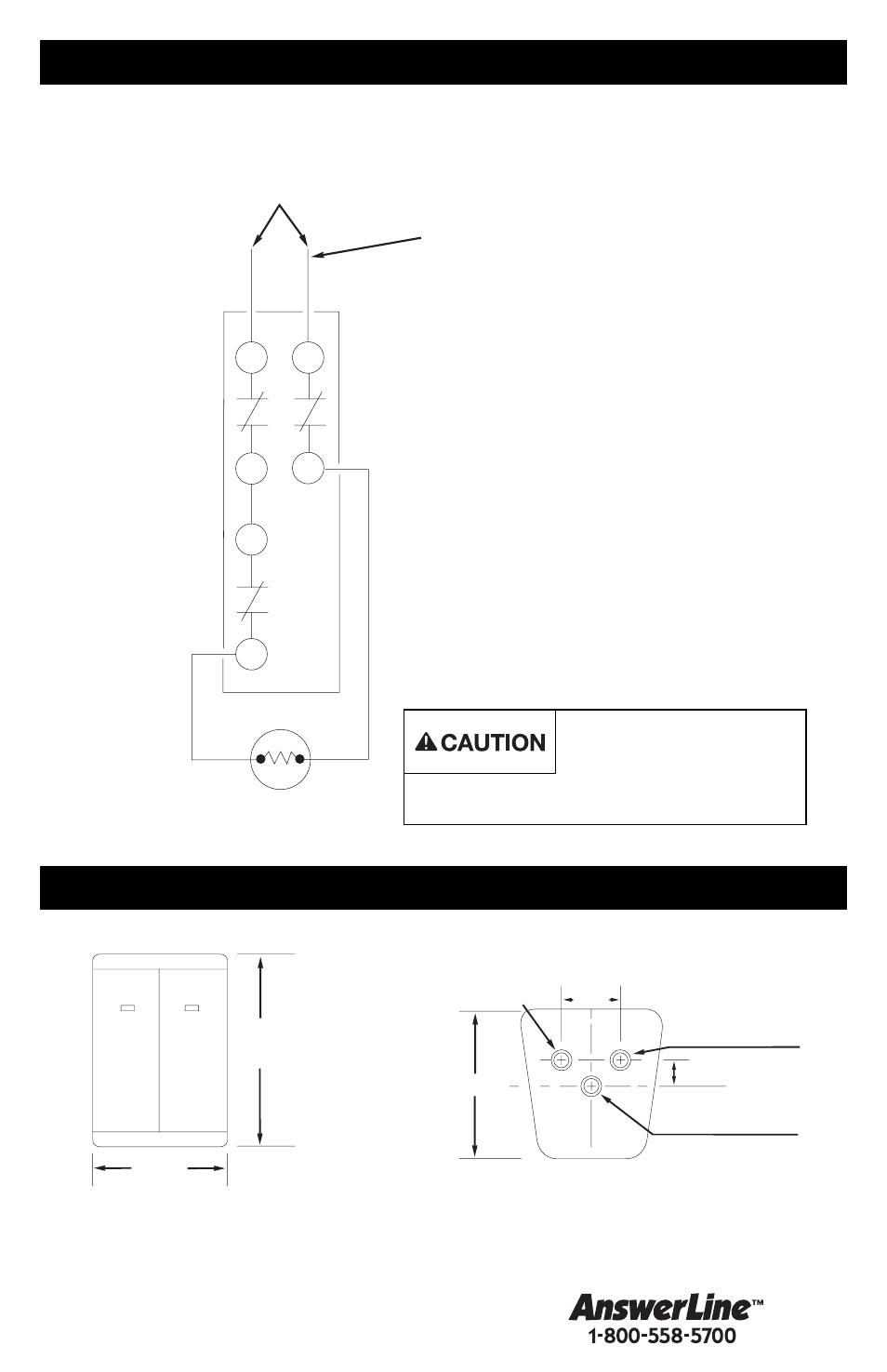 Wiring diagram heater dimensions | Emerson W152 User Manual | Page 15 / 16