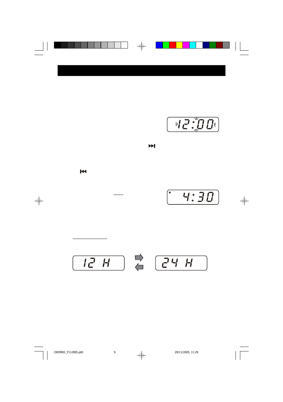 Operating instructions, Setting the time of day | Emerson Radio CKD9901 User Manual | Page 10 / 27