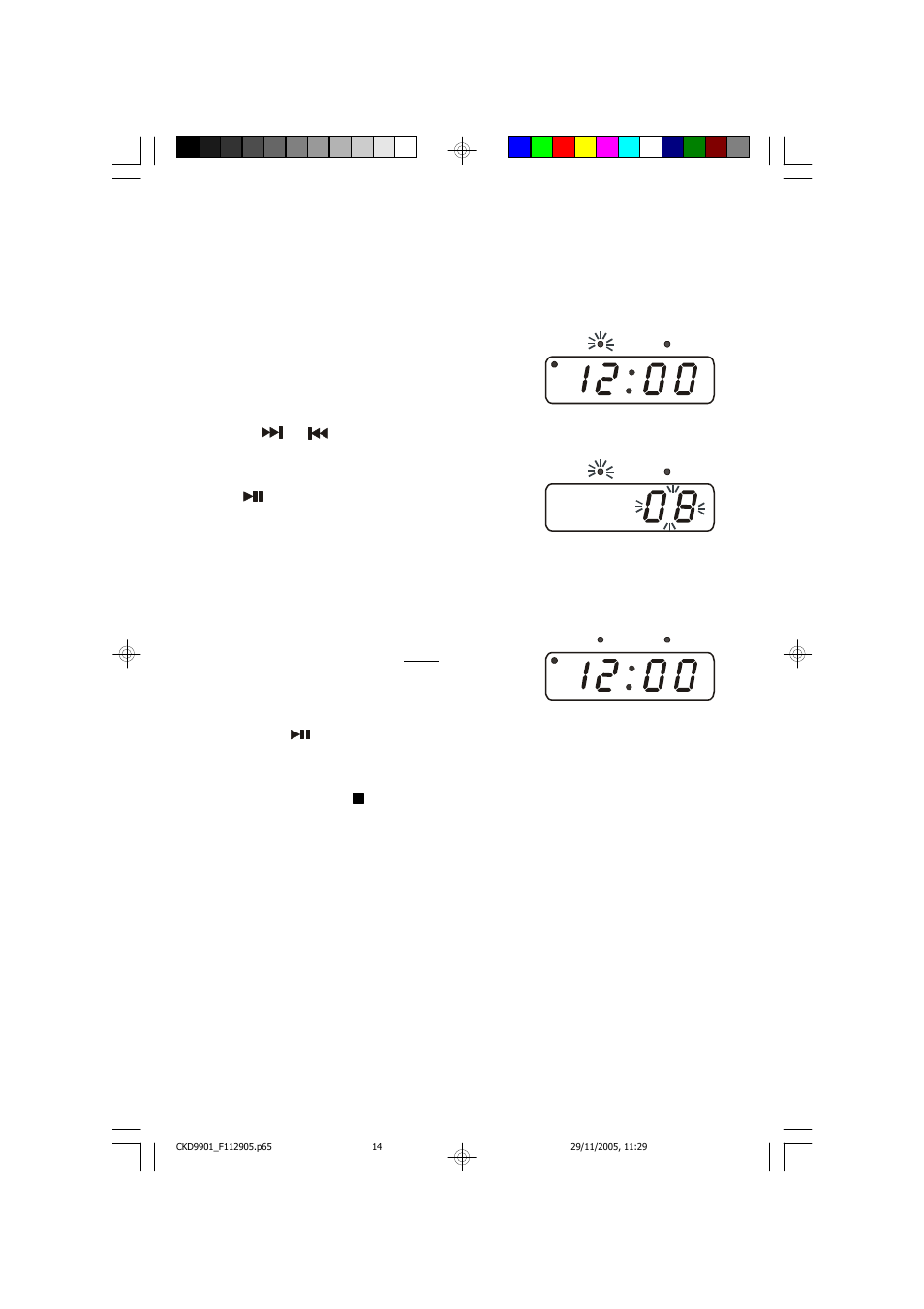 Repeat playback, One track repeat, All tracks repeat | Emerson Radio CKD9901 User Manual | Page 15 / 27