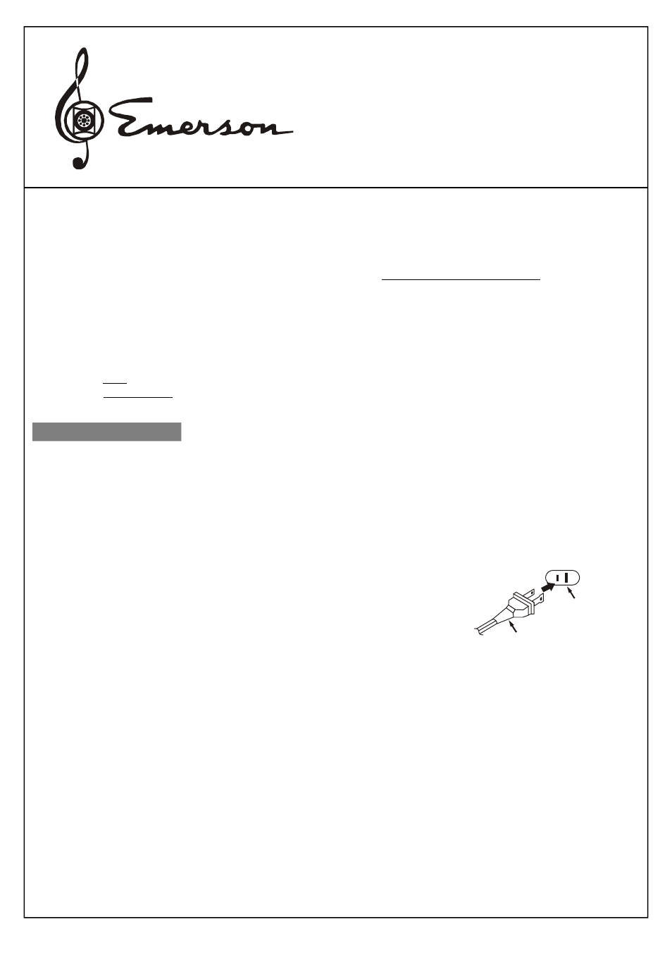 Emerson Radio NR31 User Manual | 4 pages