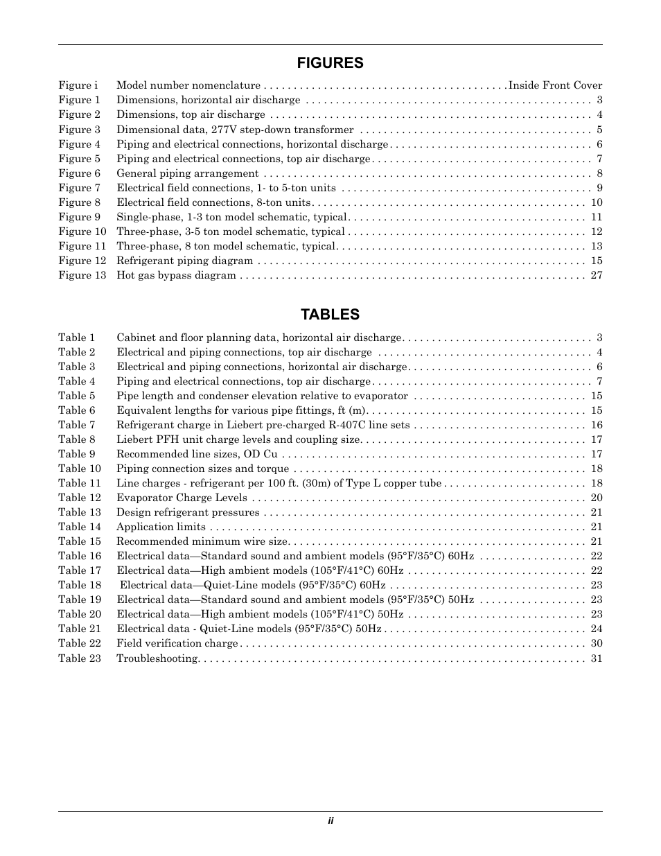 Figures, Tables | Emerson Precision Cooling For Business-Critical Continuity Figure i User Manual | Page 4 / 36