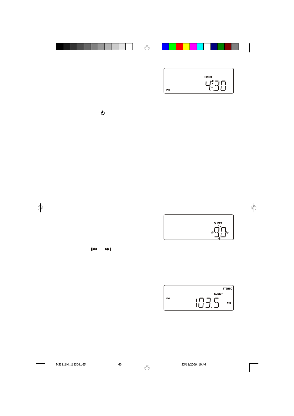 Sleep timer | Emerson Radio MS3111M User Manual | Page 41 / 47