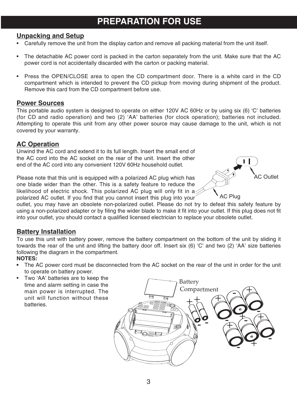 Emerson Radio SB231 User Manual | Page 4 / 16