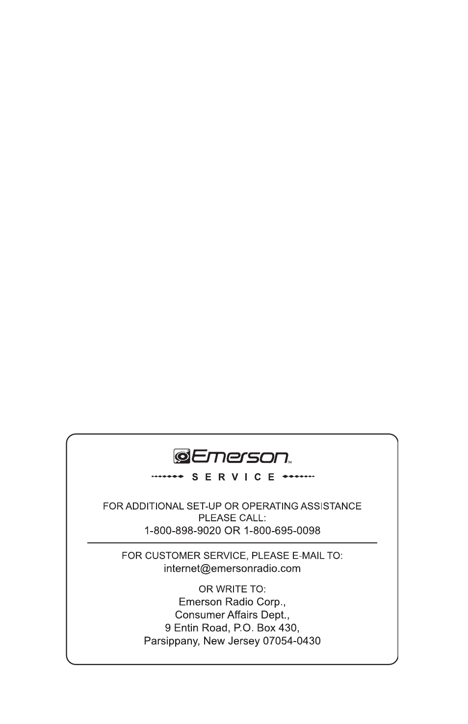 Emerson Radio CCM901 User Manual | Page 18 / 19