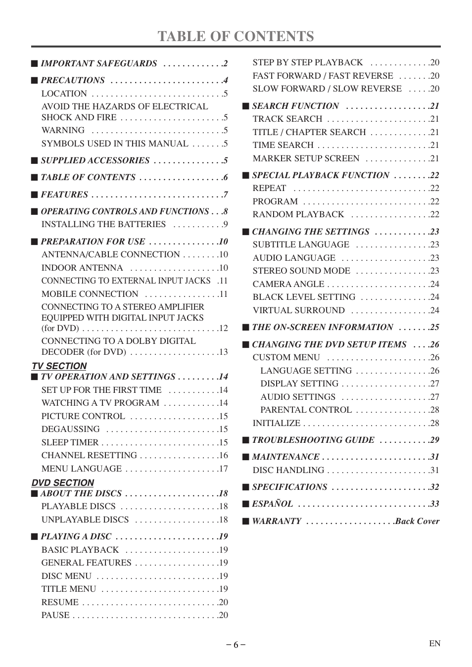 Emerson EWC09D5 User Manual | Page 6 / 40