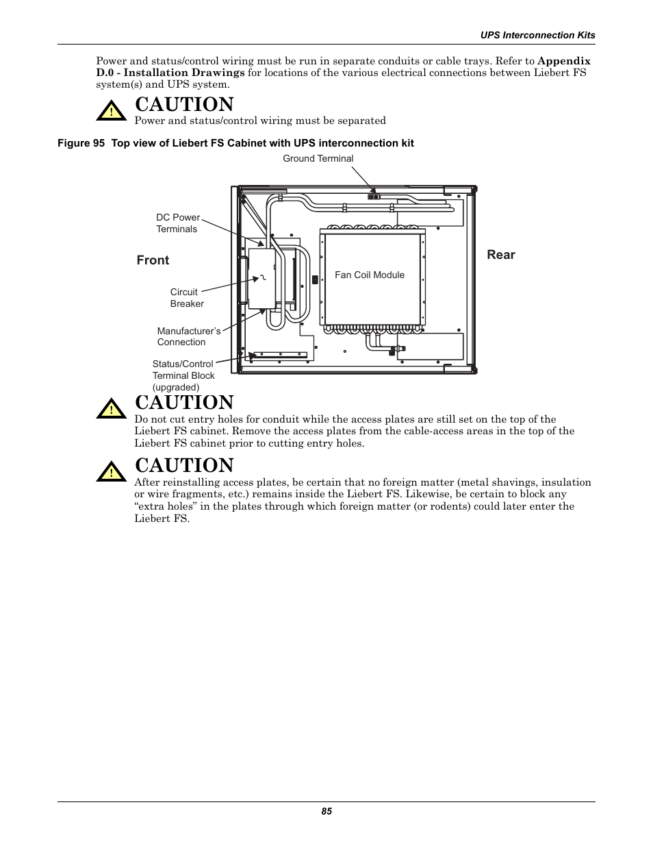 Caution | Emerson Series 600T User Manual | Page 97 / 168