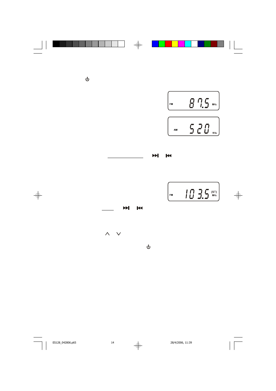 Listening to the radio | Emerson Radio ES128 User Manual | Page 15 / 30