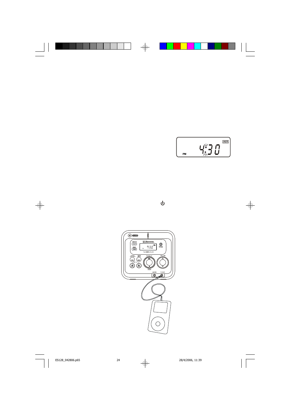 Auxiliary input (aux in) jacks | Emerson Radio ES128 User Manual | Page 25 / 30