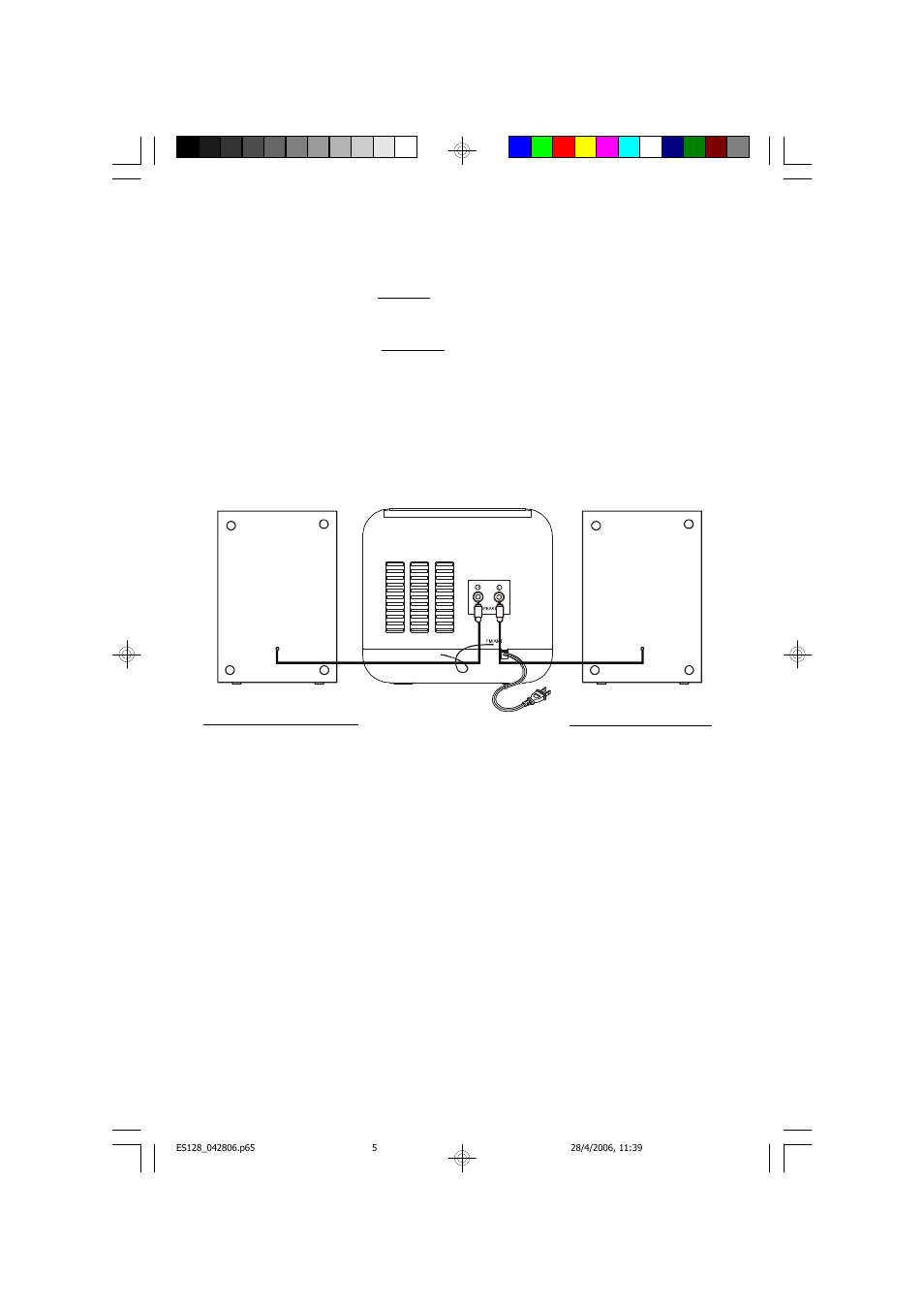 Connecting the speakers | Emerson Radio ES128 User Manual | Page 6 / 30