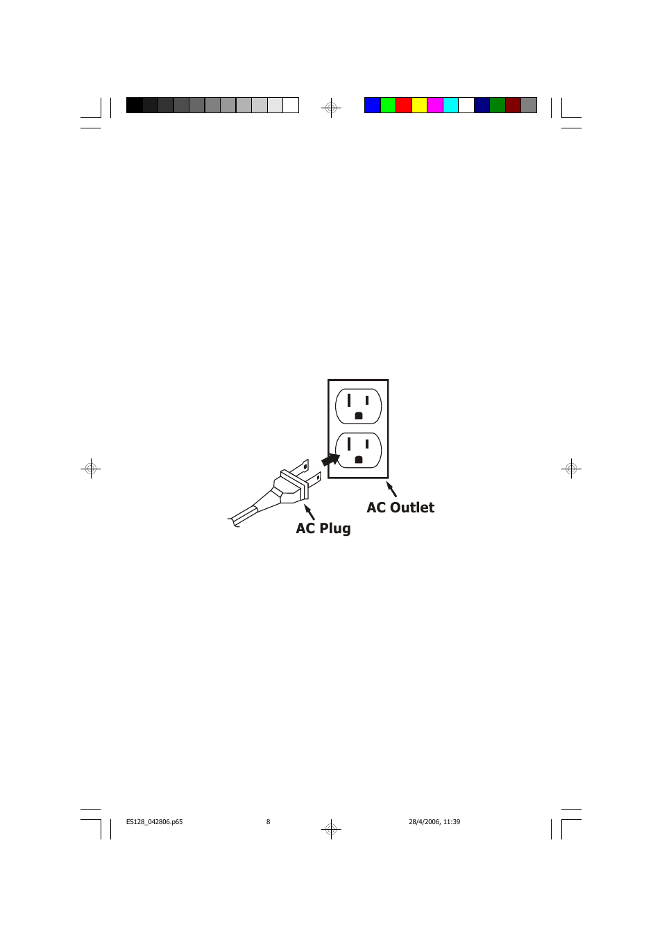 Ac plug, Ac outlet | Emerson Radio ES128 User Manual | Page 9 / 30