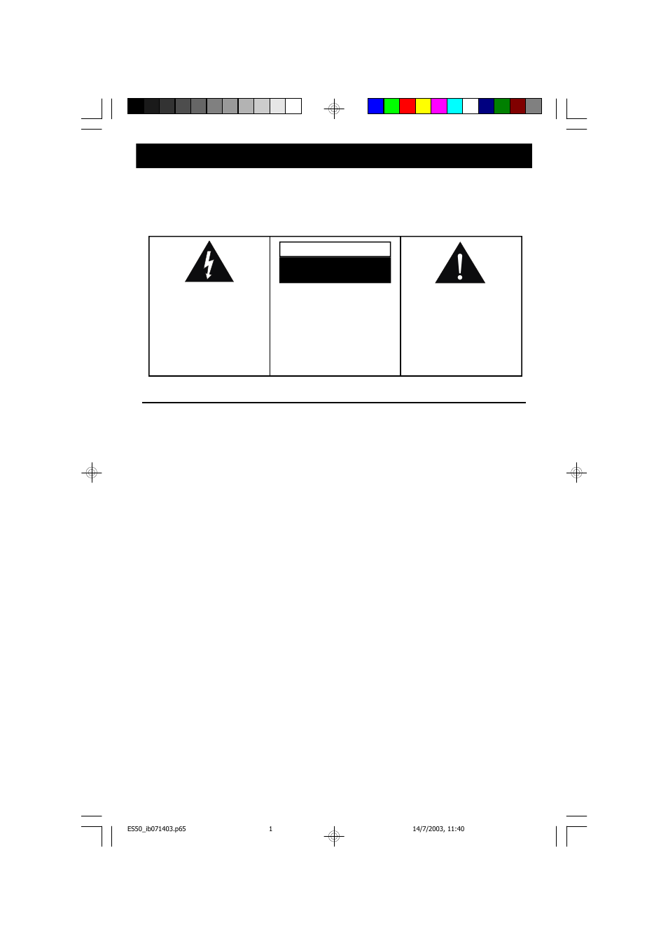 Important safety instructions | Emerson ES50 User Manual | Page 2 / 25