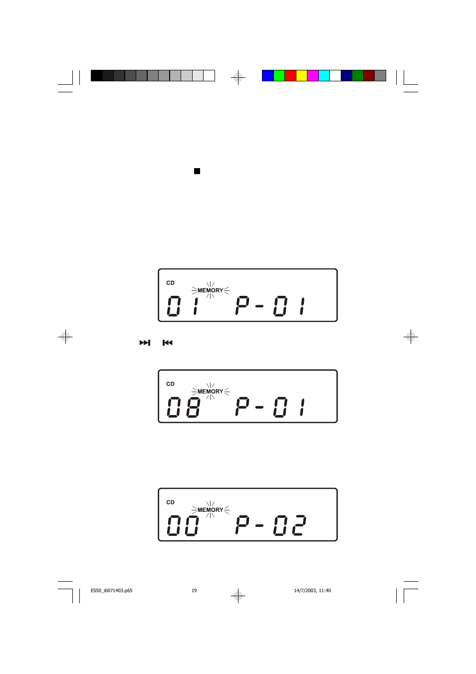 Programmed playback | Emerson ES50 User Manual | Page 20 / 25