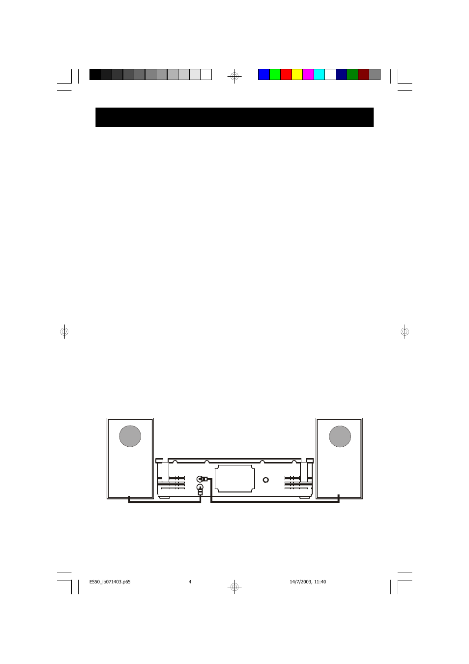 Preparation for use, Unpacking and set-up, Speaker connection | Emerson ES50 User Manual | Page 5 / 25