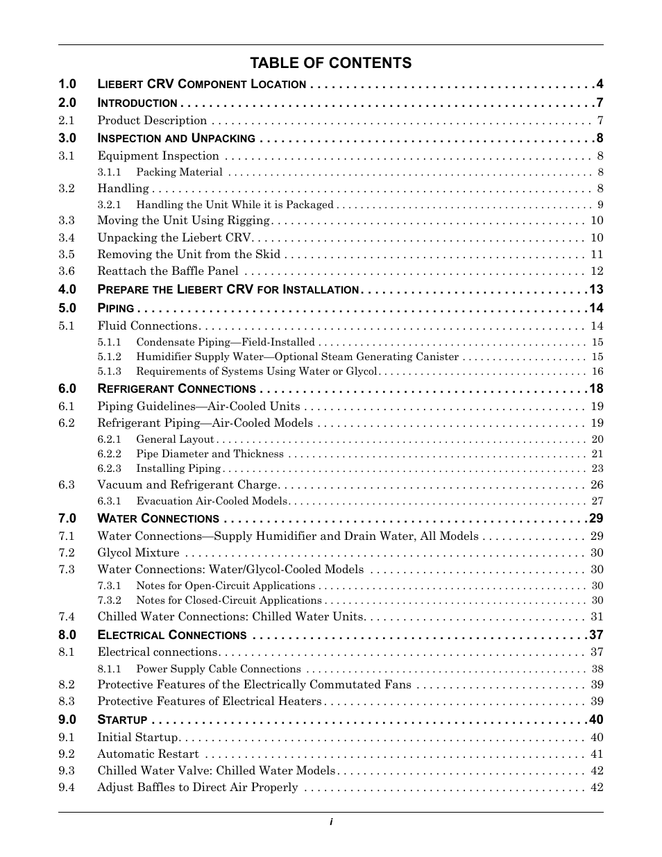 Emerson Liebert CRV 1 2 3 4 5 6 7 8 9 10 11 12 13 14 15 16 17 18 19 20 21 22 23 24 25 C R 0 2 0 R A 1 C 7 S D 1 8 1 1 E L 1 0 P A User Manual | Page 3 / 140