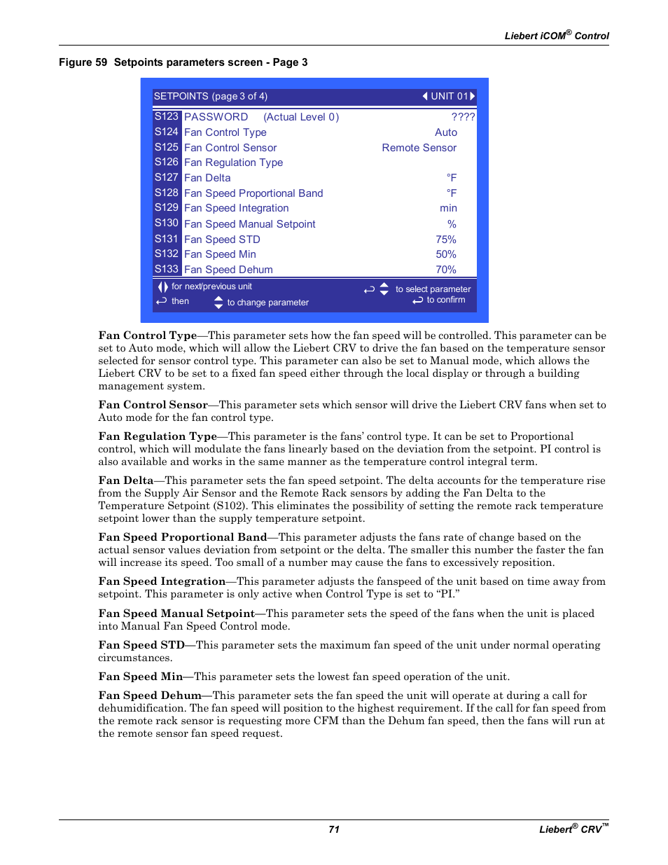 Emerson Liebert CRV 1 2 3 4 5 6 7 8 9 10 11 12 13 14 15 16 17 18 19 20 21 22 23 24 25 C R 0 2 0 R A 1 C 7 S D 1 8 1 1 E L 1 0 P A User Manual | Page 79 / 140