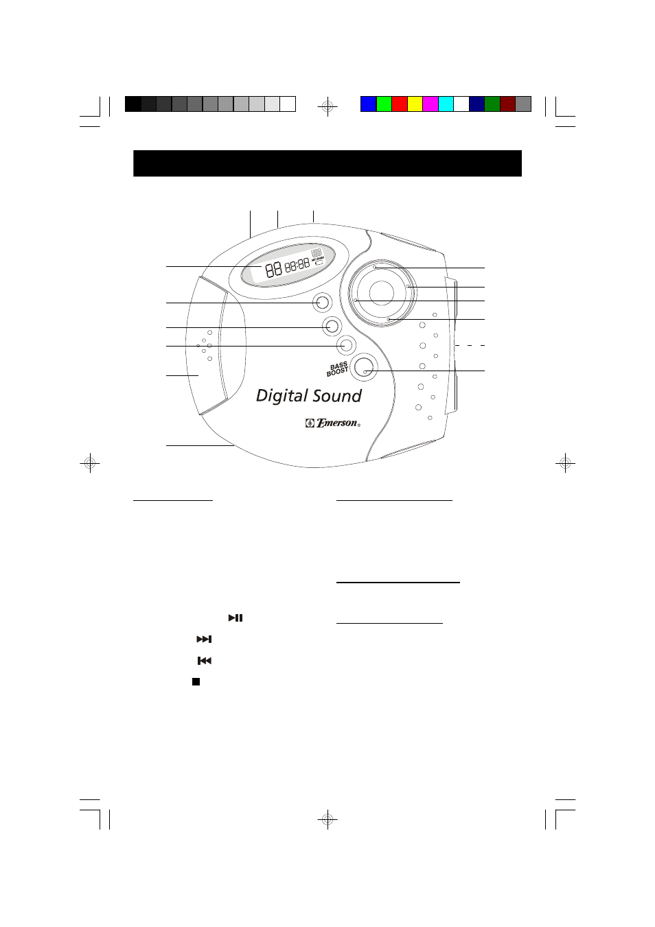 Location of controls and indicators | Emerson TURBO HD7003 User Manual | Page 8 / 20