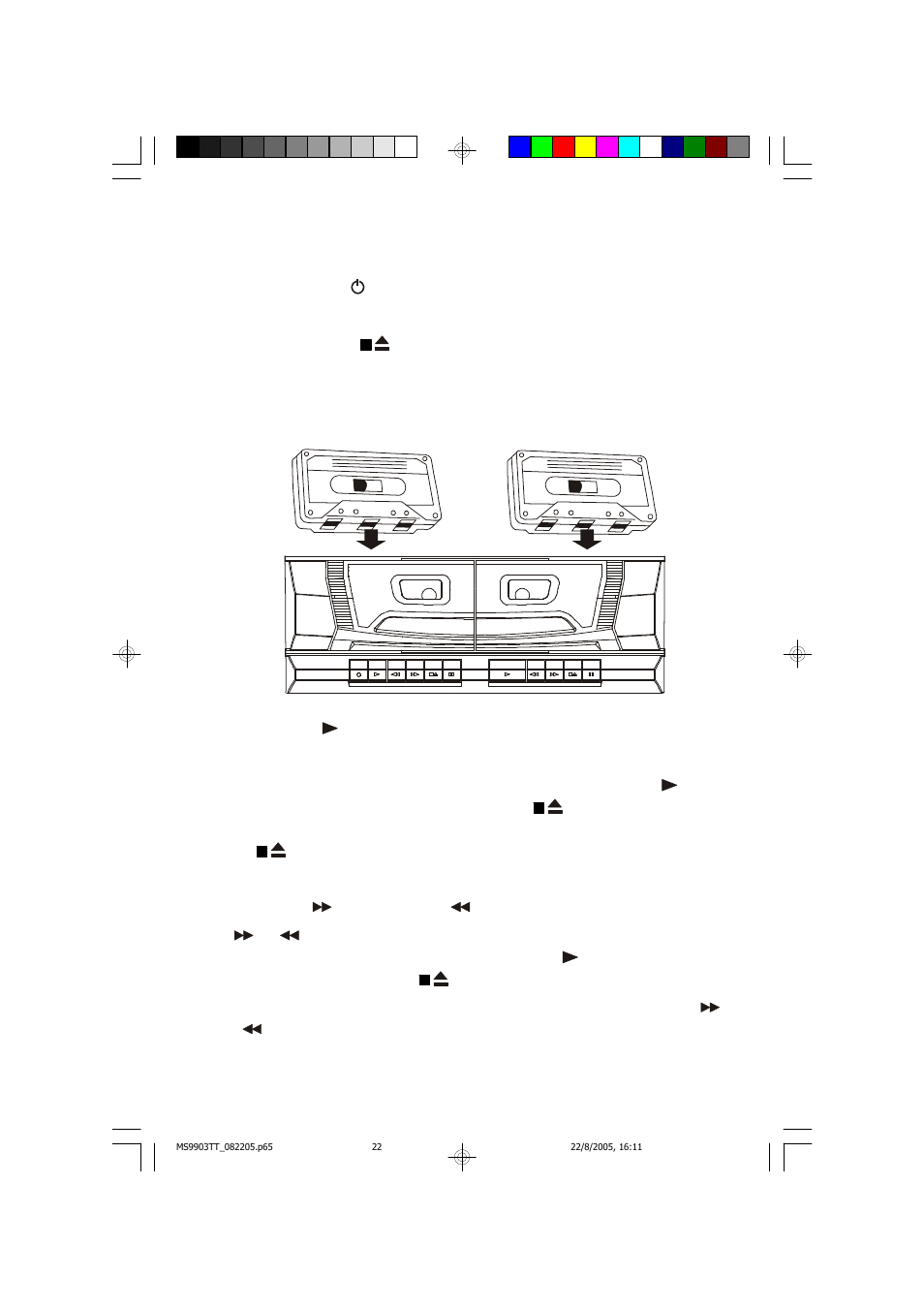 Cassette operation | Emerson Radio MS9903TT User Manual | Page 23 / 31