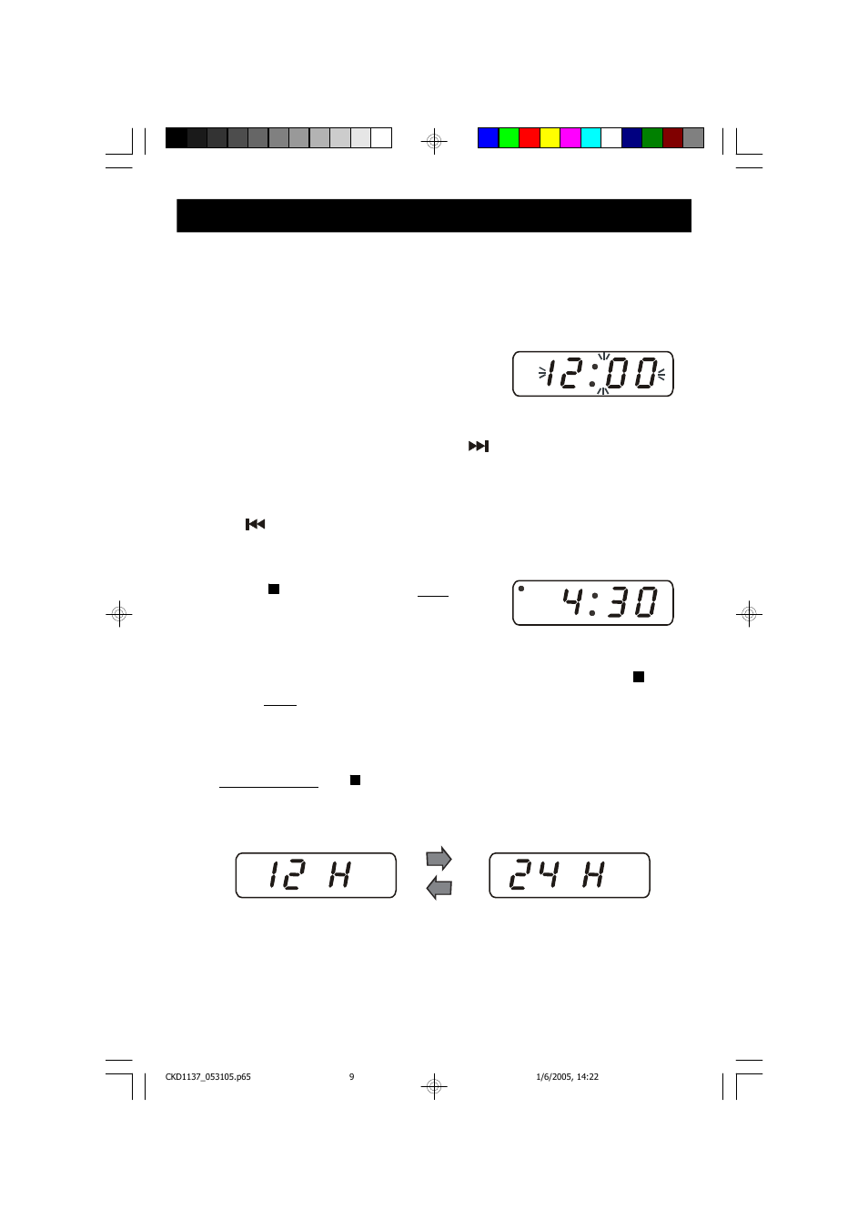 Operating instructions, Setting the time of day | Emerson Radio CKD1137 User Manual | Page 10 / 27
