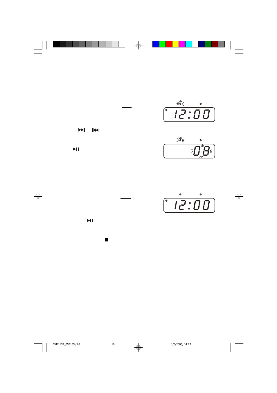 Repeat playback, One track repeat, All tracks repeat | Emerson Radio CKD1137 User Manual | Page 17 / 27