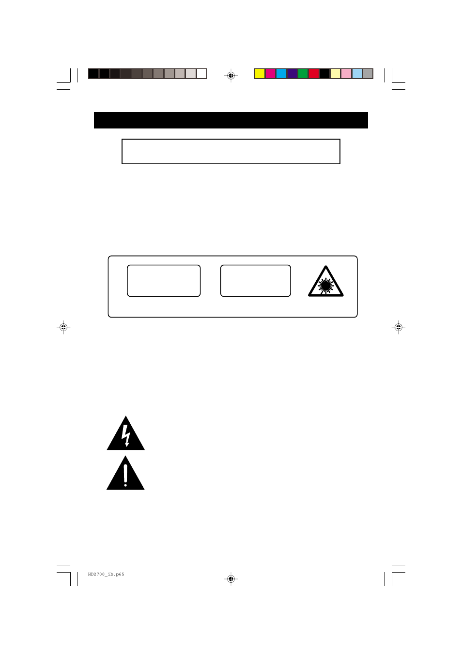 Caution | Emerson Radio HD2700 User Manual | Page 3 / 16