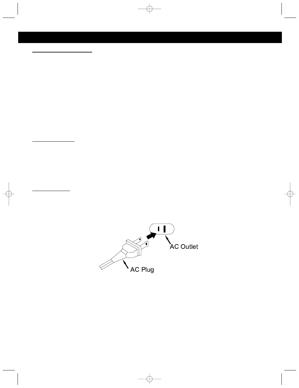 Preparation for use, Ac plug ac outlet | Emerson PD5500 User Manual | Page 2 / 17