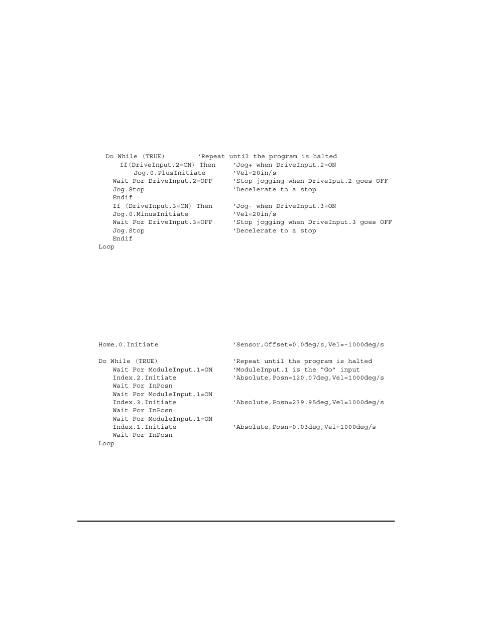 Simple jogging within a program, Rotary table with “calibrated” stop positions, Flying cutoff/shear | Emerson FM-3 User Manual | Page 150 / 292