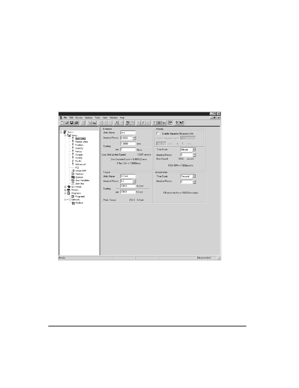 User units view, Distance group | Emerson FM-3 User Manual | Page 52 / 292