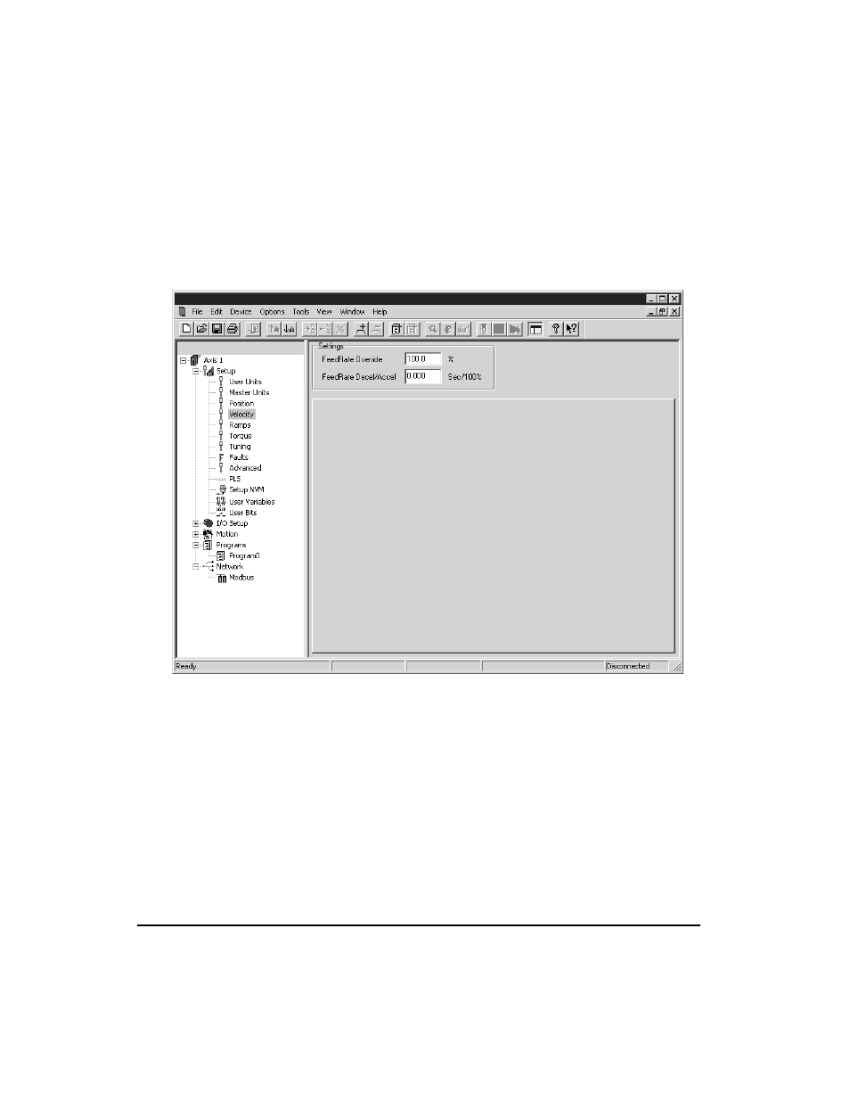 Velocity view, Settings group | Emerson FM-3 User Manual | Page 64 / 292
