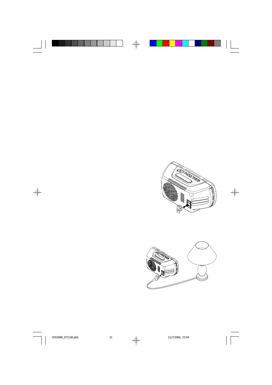 Lamp brightness control | Emerson Radio CKS3088 User Manual | Page 22 / 30