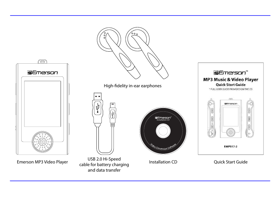 Emerson MP3 MUSIC & VIDEO PLAYER EMP517-2 User Manual | Page 4 / 35