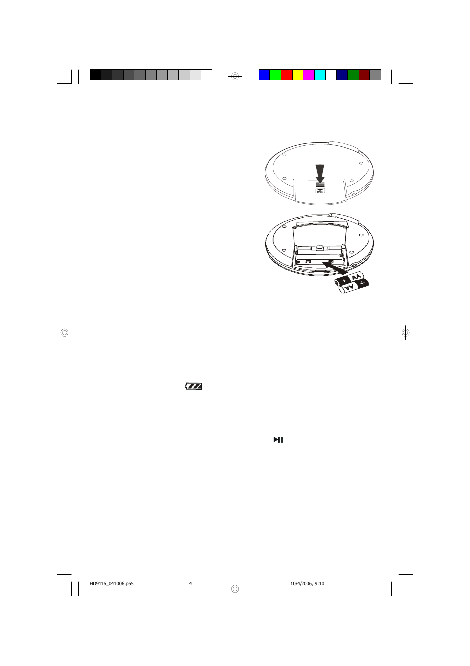 Installing the batteries, Replacing the batteries | Emerson Radio HD9116BL User Manual | Page 5 / 23