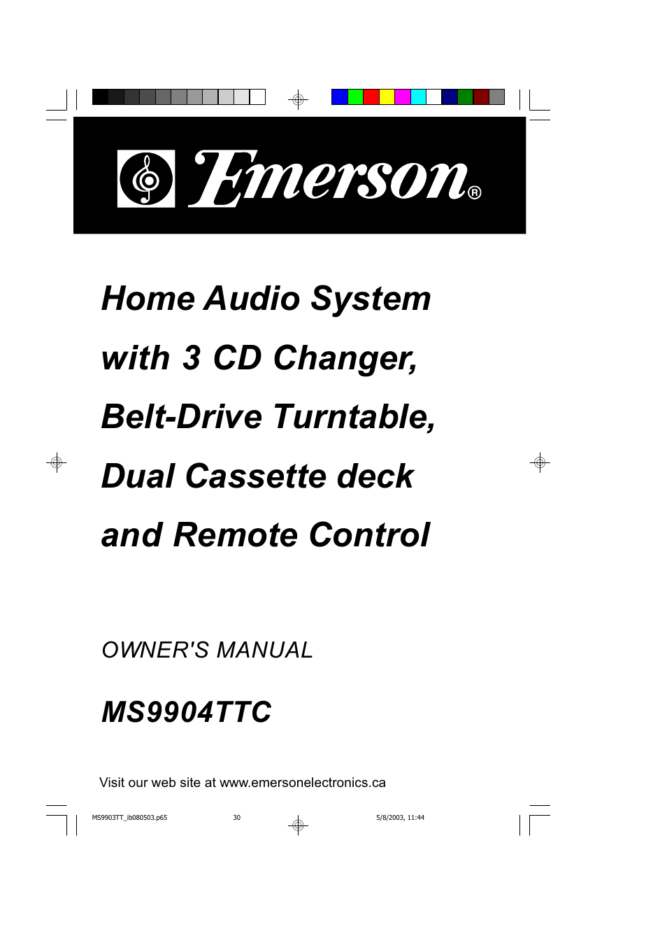 Emerson MS9904TTC User Manual | 30 pages