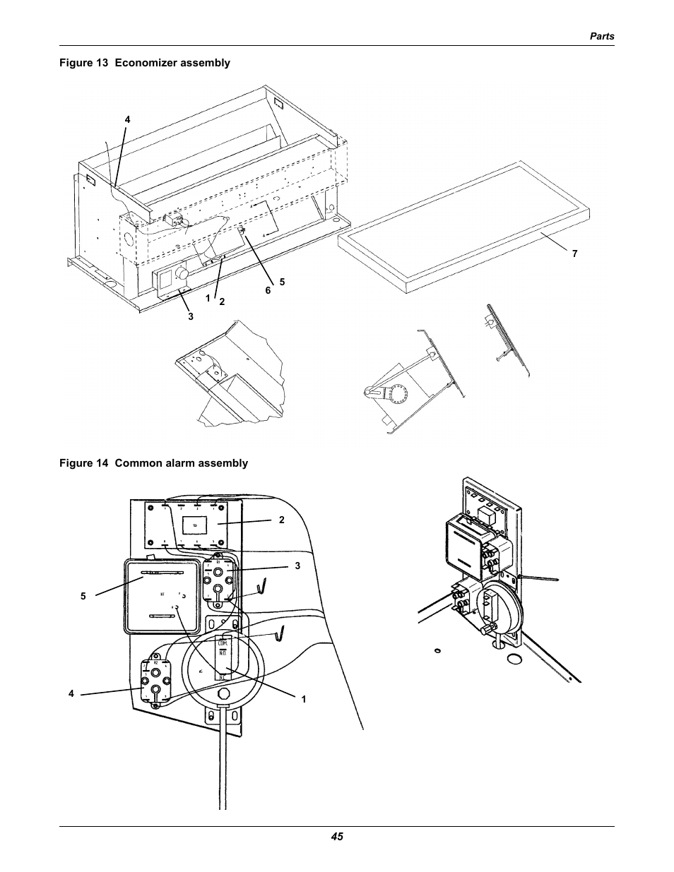 Figure 13 economizer assembly, Figure 14 common alarm assembly | Emerson 2 User Manual | Page 51 / 56