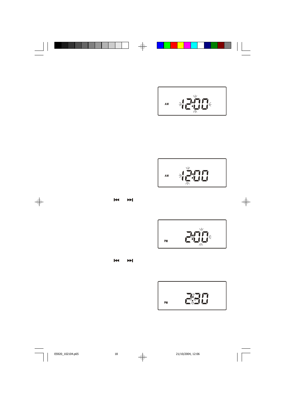 Setting the clock | Emerson Radio ES920 User Manual | Page 19 / 42