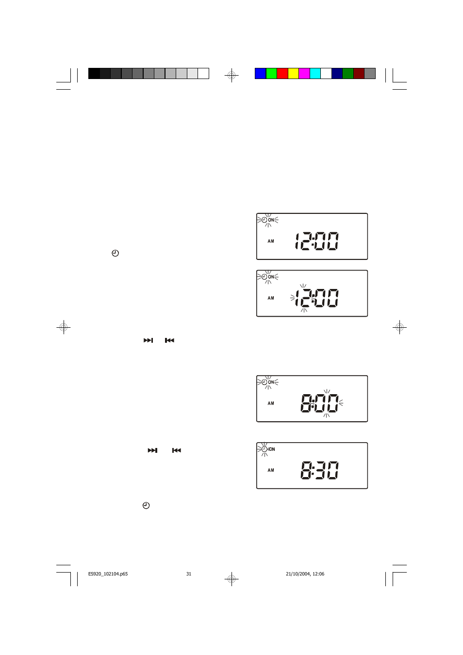 Special functions, Timer operation | Emerson Radio ES920 User Manual | Page 32 / 42