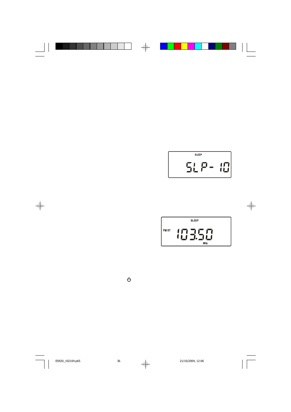 Sleep timer | Emerson Radio ES920 User Manual | Page 37 / 42