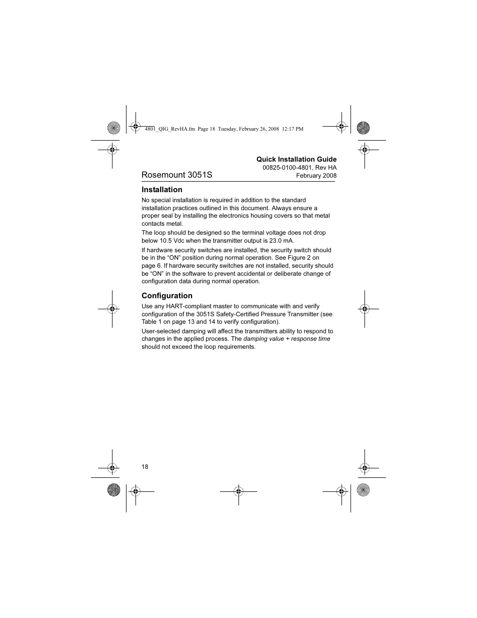 Rosemount 3051s | Emerson 3051S User Manual | Page 18 / 36