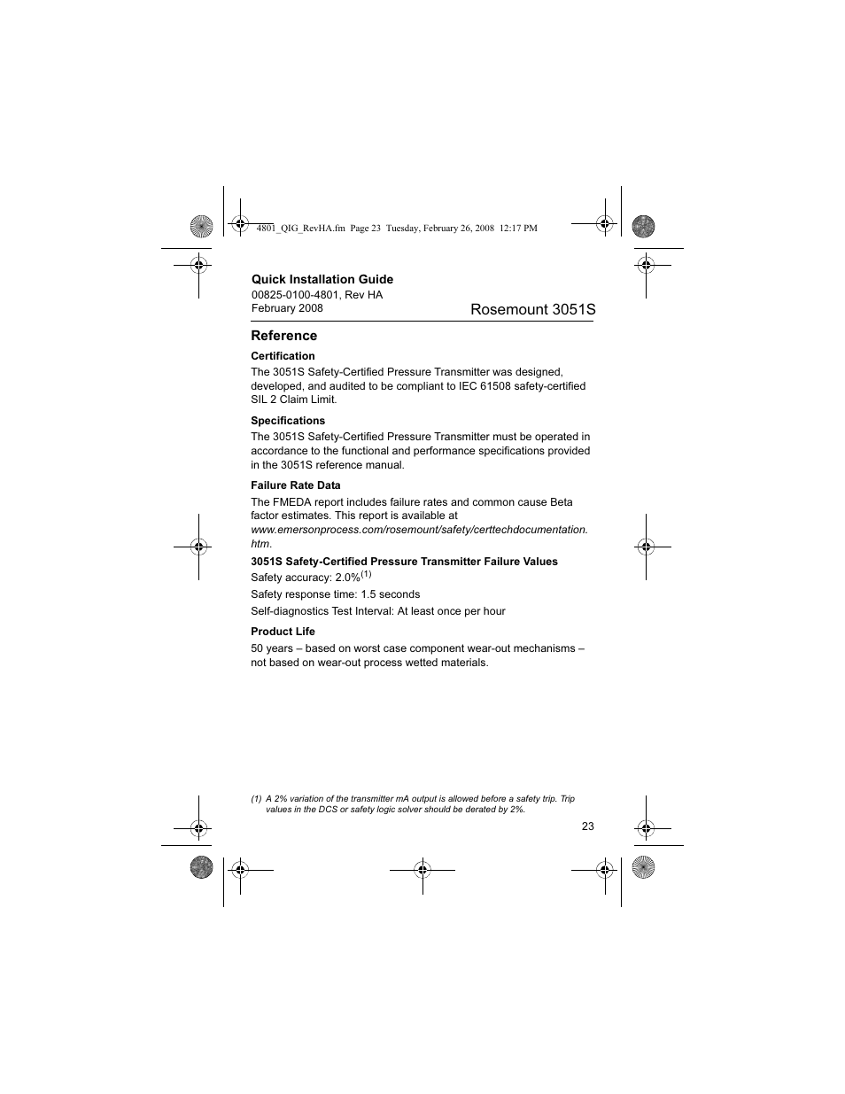 Rosemount 3051s | Emerson 3051S User Manual | Page 23 / 36