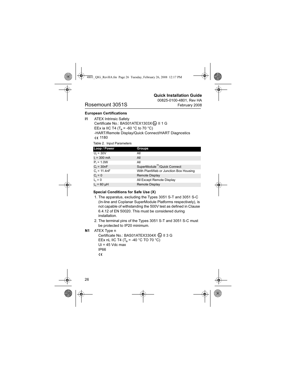 Rosemount 3051s | Emerson 3051S User Manual | Page 26 / 36