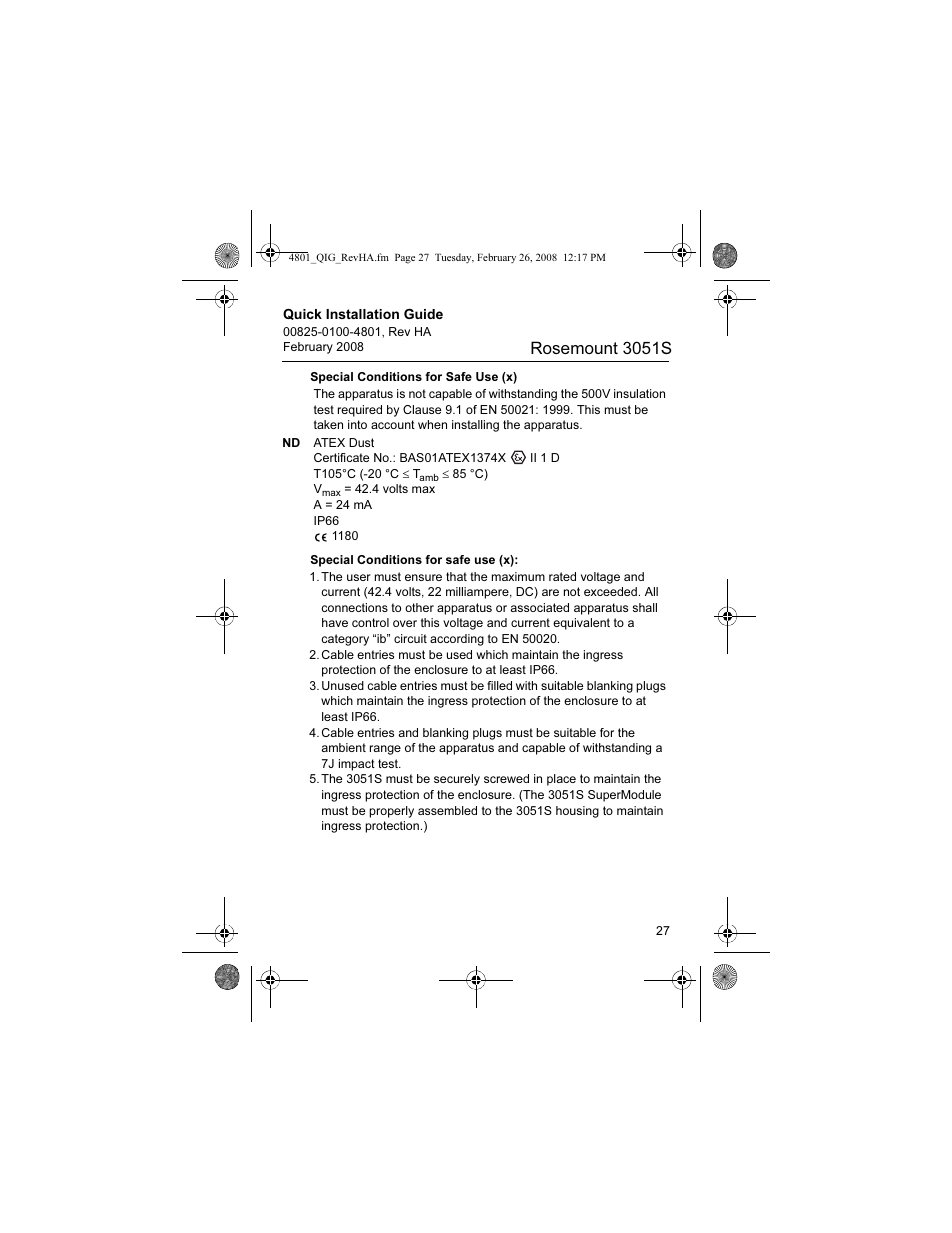 Rosemount 3051s | Emerson 3051S User Manual | Page 27 / 36