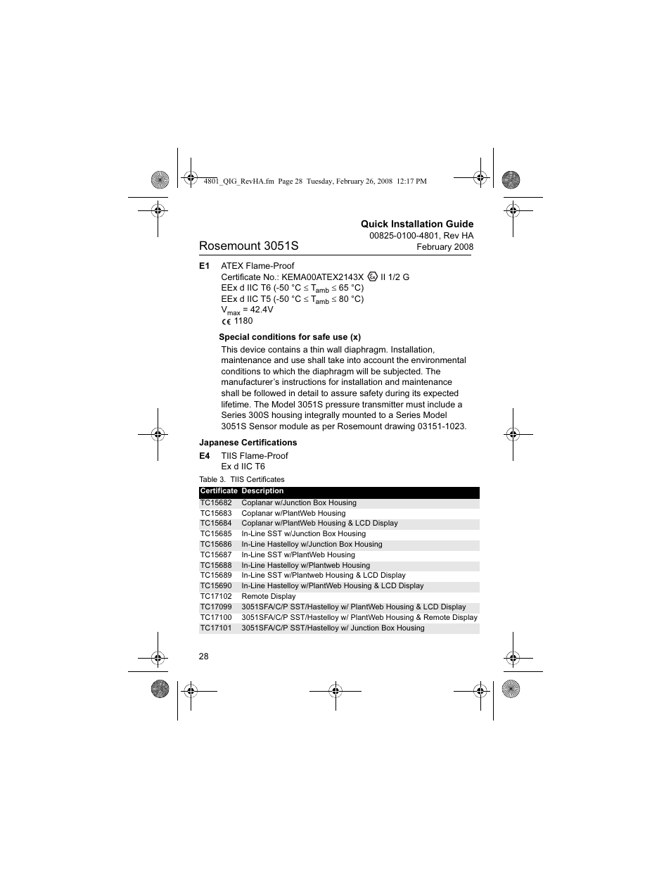 Rosemount 3051s | Emerson 3051S User Manual | Page 28 / 36