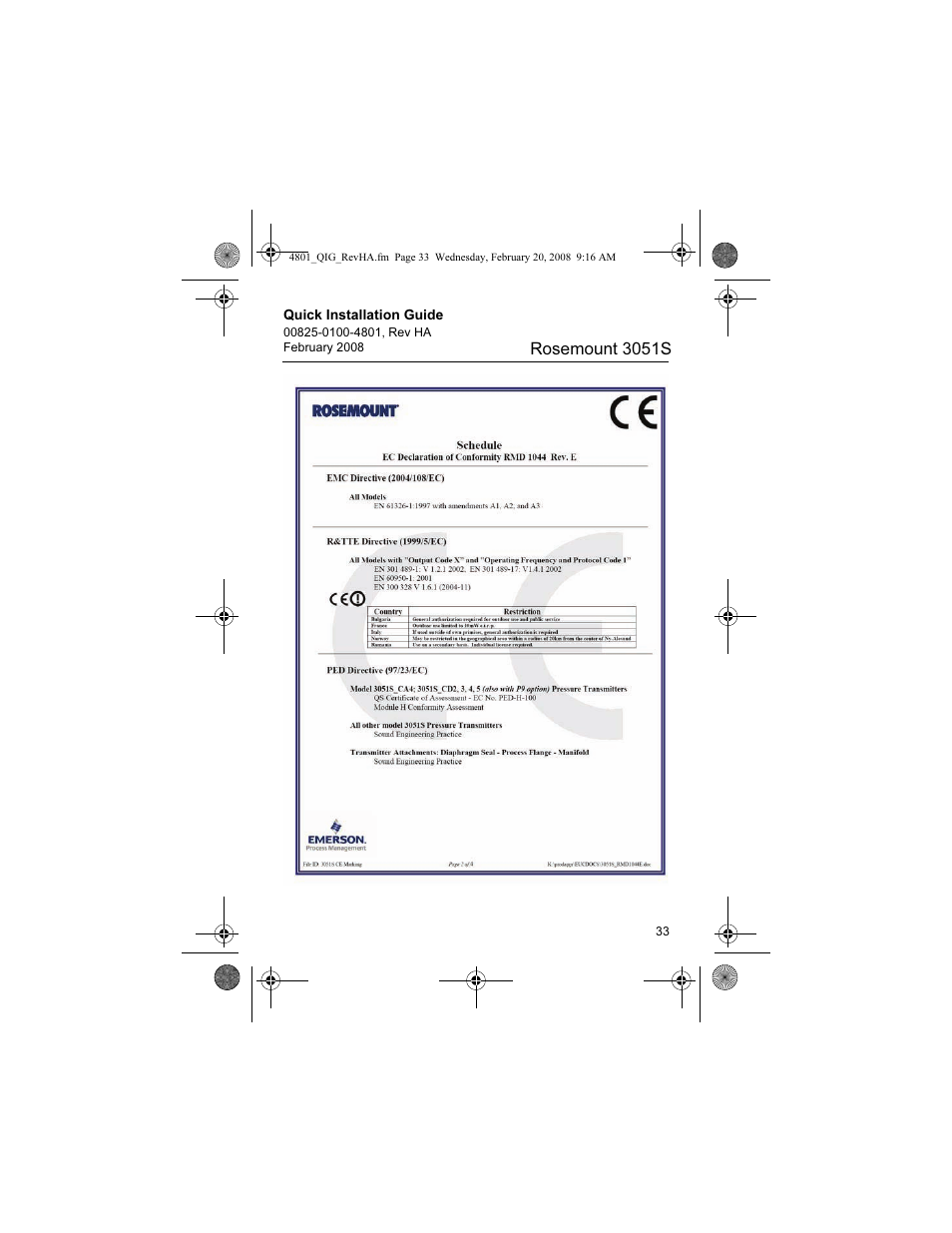 Rosemount 3051s | Emerson 3051S User Manual | Page 33 / 36