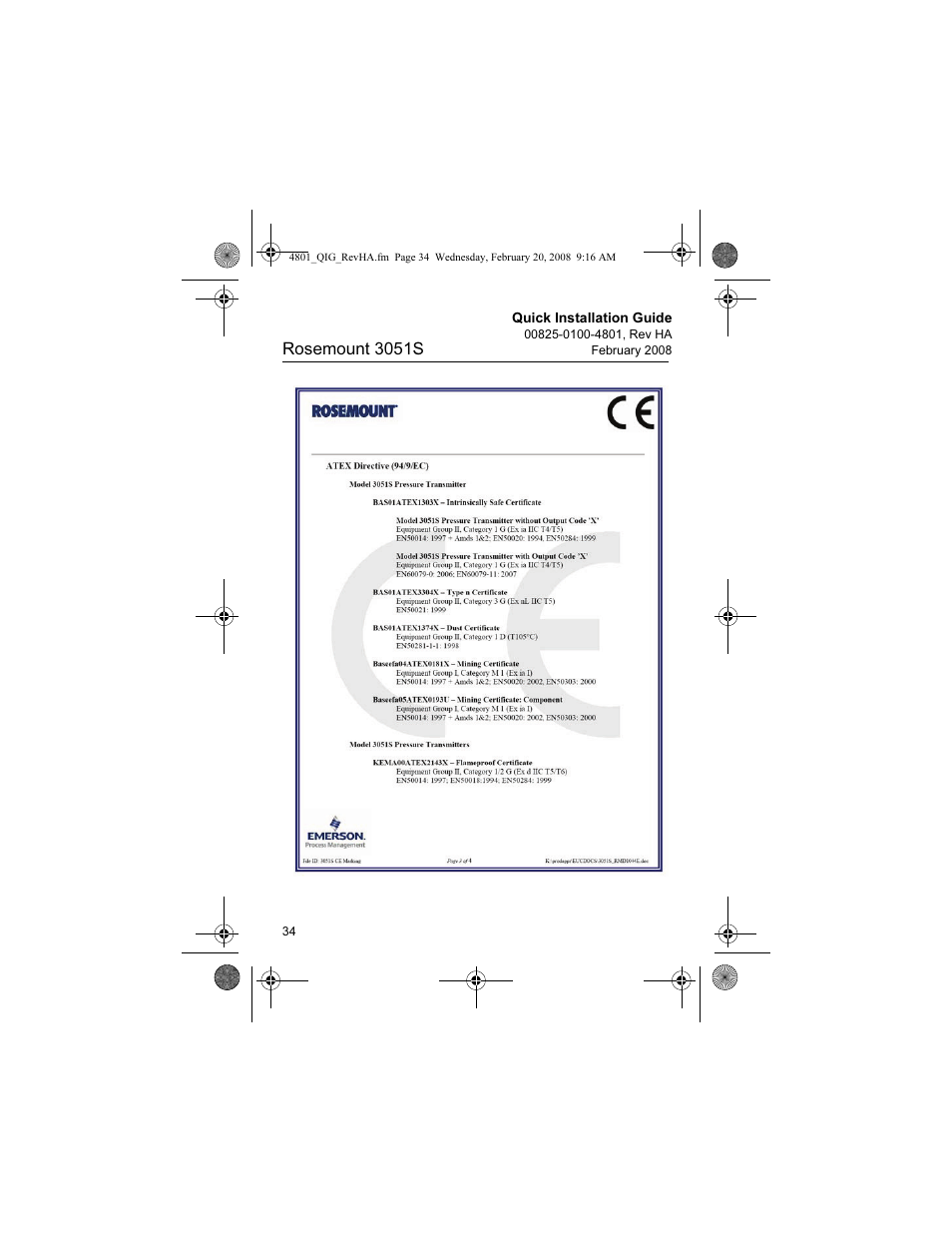 Rosemount 3051s | Emerson 3051S User Manual | Page 34 / 36