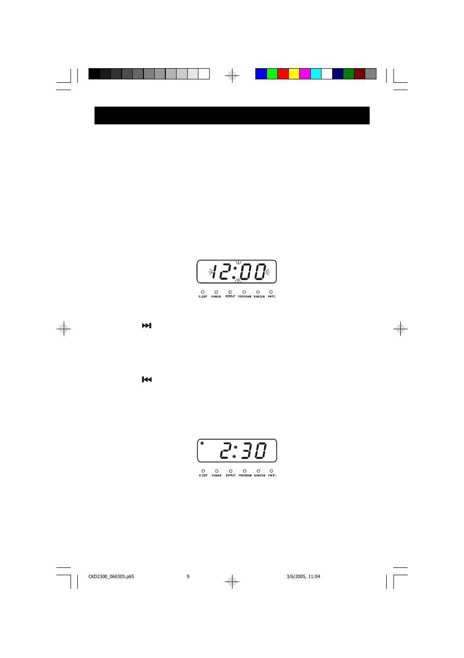 Operating instructions, Setting the clock | Emerson Radio CKD2300 User Manual | Page 10 / 28