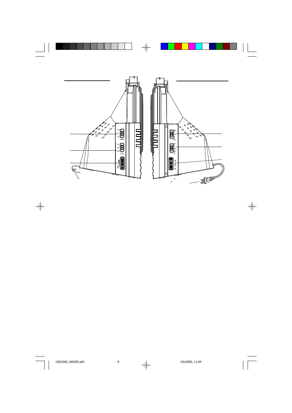 Left side panel right side panel | Emerson Radio CKD2300 User Manual | Page 9 / 28