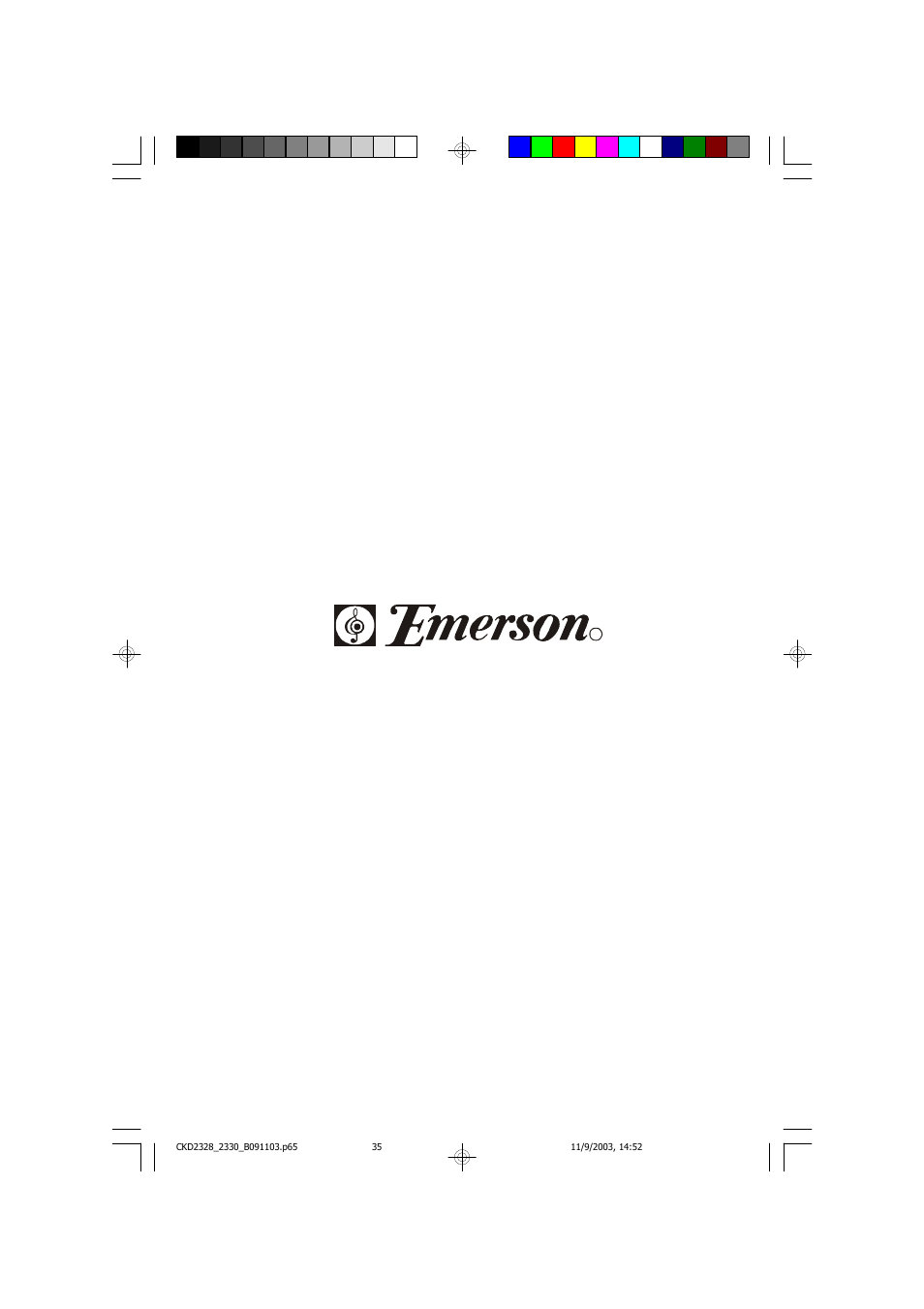 Emerson Radio CKD2330 User Manual | Page 36 / 36