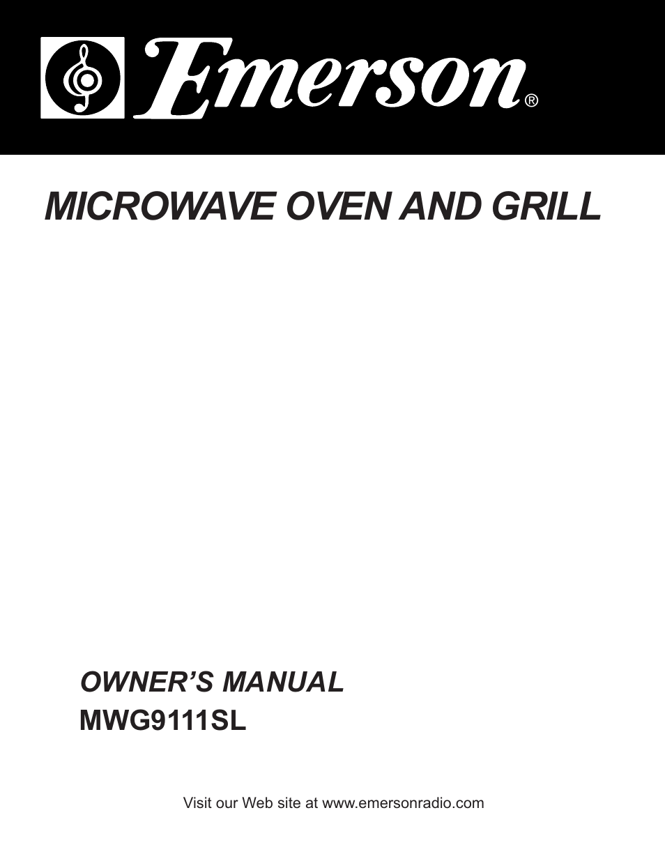 Emerson Radio MWG9111SL User Manual | 23 pages