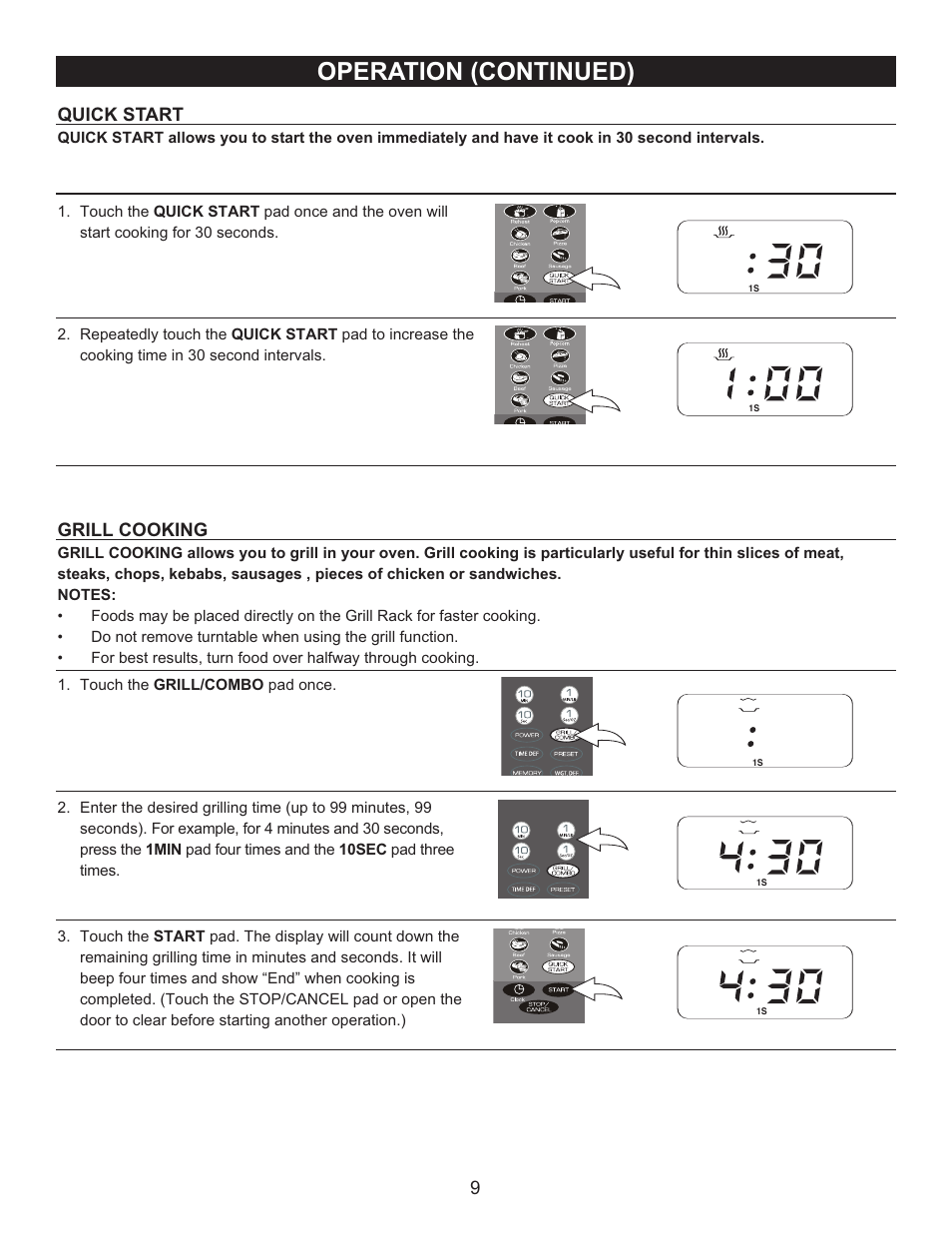 Operation (continued) | Emerson Radio MWG9111SL User Manual | Page 10 / 23