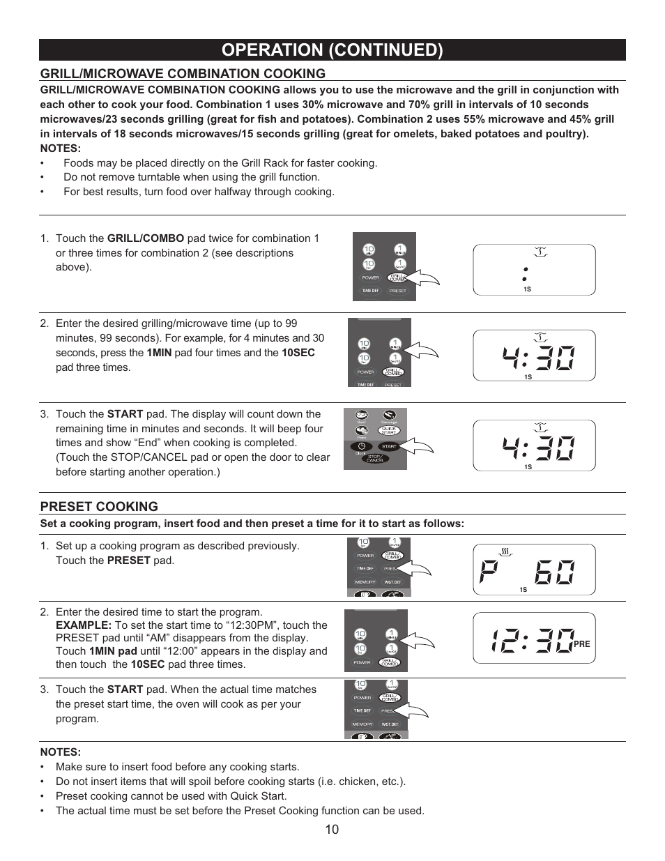 Operation (continued) | Emerson Radio MWG9111SL User Manual | Page 11 / 23