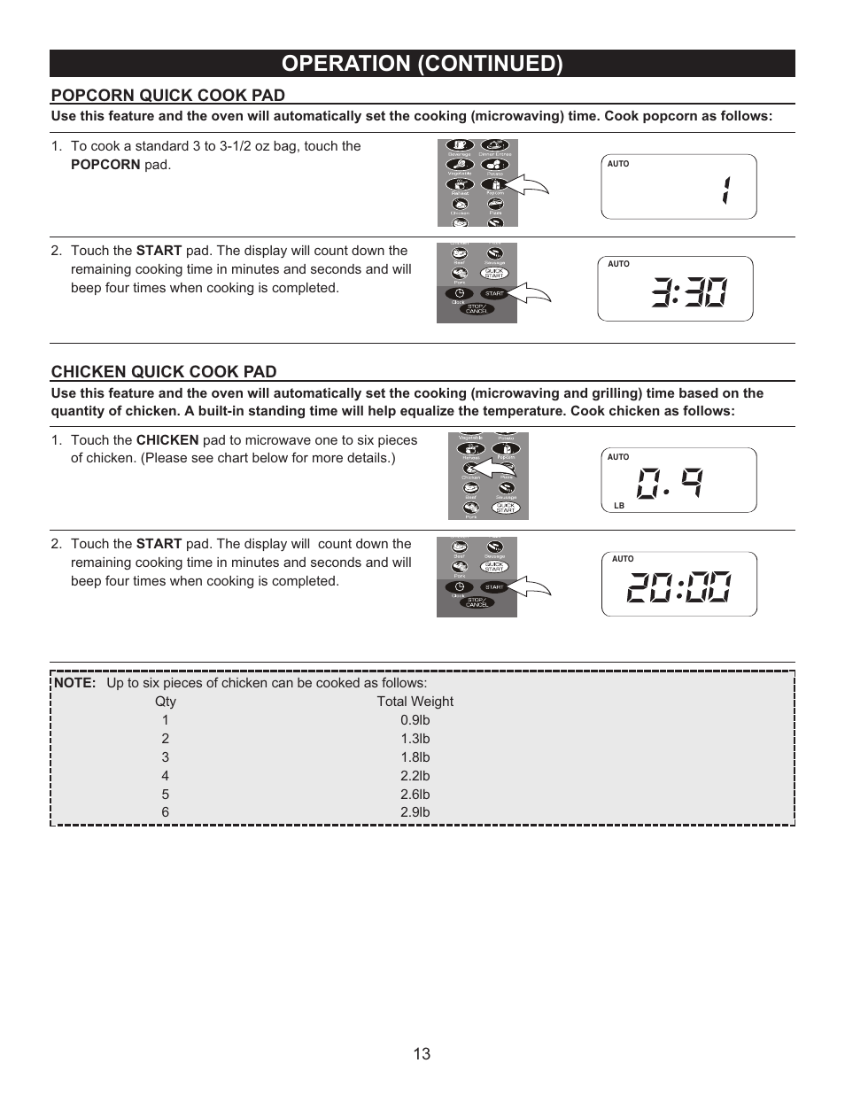 Operation (continued) | Emerson Radio MWG9111SL User Manual | Page 14 / 23